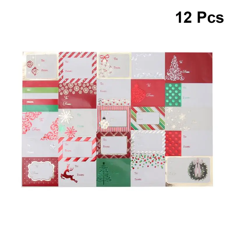 

Christmas Greeting Stickers Wrapping Self Adhesive Cartoon Creative Cute Gift Tags Blessing Card Decals