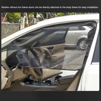 

4Pcs Sunshade Auto Side Window Visor Mesh Shield UV Protection Mesh Fabric