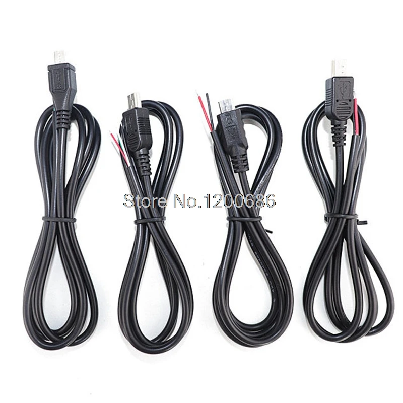 MICRO USB mini 5P mini5P кабель Pigtail 0 3 м Micro 5pin гнездовой разъем 4 провода питания шнур