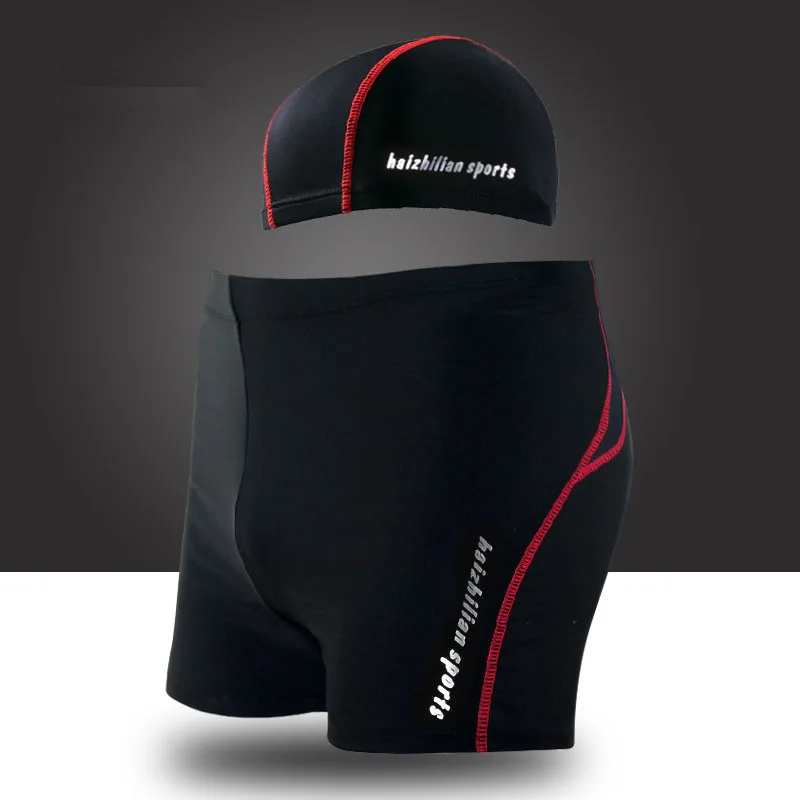 

Extra-value Profession Waterproof Quick-Drying Athletic MEN'S Swimming Trunks + Swim Cap AussieBum MEN'S Swimming Trunks
