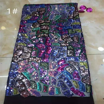 

Middle transparent emerald Multicolor African Swiss voile lace original chiffon fabric with Sequins Appliques velvet Healthy use