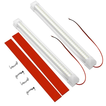 

2021 New 2x 108 LED Car Interior White Strip Light Bar Car Interior Lamp for t.u.k.Camper