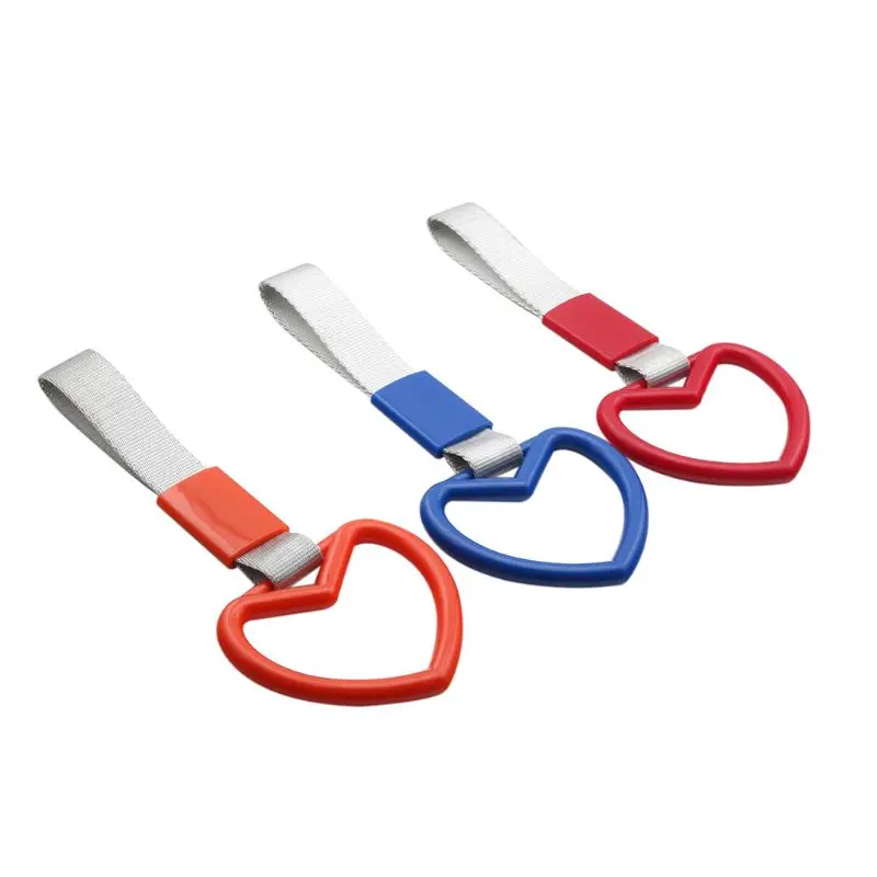 Car Charm Strap Auto Accessories Tsurikawa Ring Heart JDM Train Bus Handle Hand Strap Drift Charm Strap Drift PVC Plastic 6 color