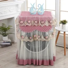 Кружевная Крышка для стиральной машины, пылезащитный чехол с цветочной вышивкой для домашнего декора, Защитные чехлы для стиральной машины 60x60x85 см