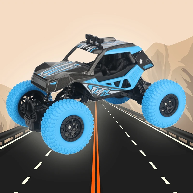 Горячая-Rc автомобиль 4Wd 2,4 Ghz скалолазание автомобиль Bigfoot модель дистанционного управления Внедорожник игрушка, небесно-голубой