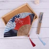 Silk Hand Fan Mount Fuji Kanagawa Waves Japanese Folding Fan Pocket Fan Wedding Accessories Decoration Gift Event Supplies ► Photo 1/6