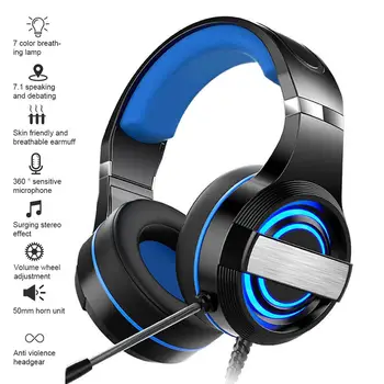 

High quality Wired Stereo Gaming Headset Noise Canceling LED Light Surround Sound Headphone drop shipping