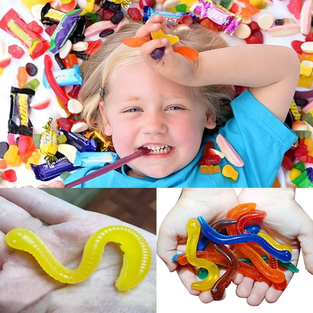 Силиконовая форма Gummy червя с капельницей 20 полости подносы для кубиков льда