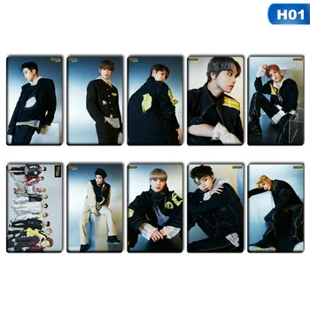 

10Pcs/Set NCT 127 Mini Album Crystal Card Stickers Self Made Photocard Paper Cards Stickers