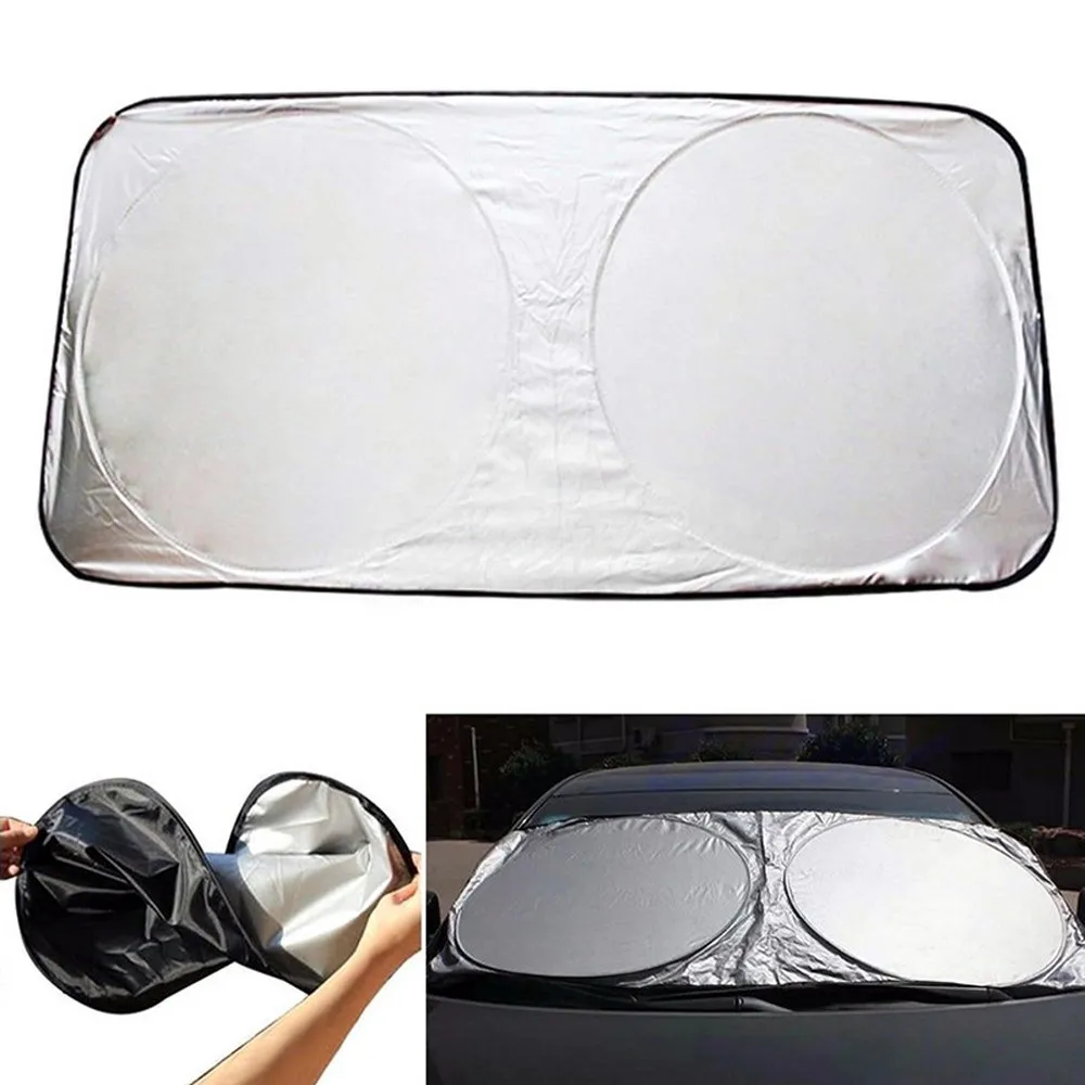 

Car Windshield Sunshade Front Rear Window Sun Shade Visor Shield Cover 147cmx69cm Solar UV Protection Curtain parasol coche