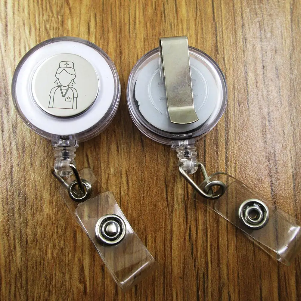 Nurse ID Badge Reel gift for him/her friend family retractable recoil id badge holder work fun | Украшения и аксессуары