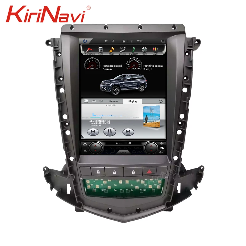 KiriNavi 10,4 ''Telsa стиль вертикальный экран 1 Din Android 8,1 Автомагнитола gps навигация для Cadillac старый SRX dvd-плеер автомобиля