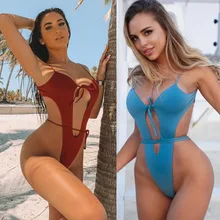 Сексуальный цельный купальник с высокой посадкой, женская одежда для плавания с открытой спиной, женский купальный костюм с завязками, купальный костюм для пляжа, купальный костюм для девочек