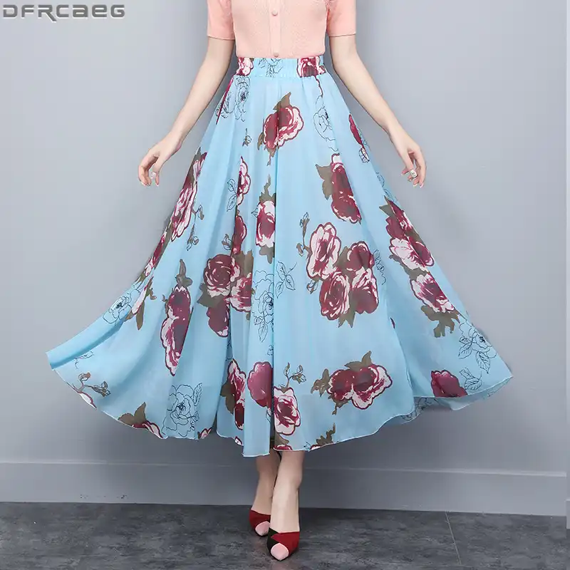 Floral a line maxi skirt Clearance