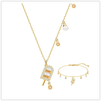 

SHINETUNG SWA Original 100% S925 Sterling Silver Ice Cream Trendy Bracelet Women Logo Fine High-End Jewelry Free Shipping Suit