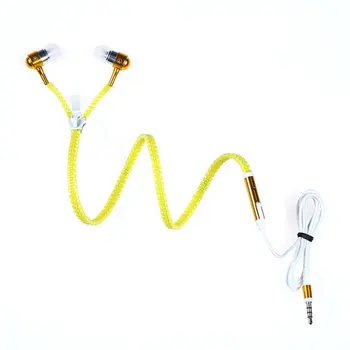 

Lightweight Stereo 3.5Mm Jack Earbuds Earphones With Mic Zipper Earphone With Built-In Mic To Make And Received Calls