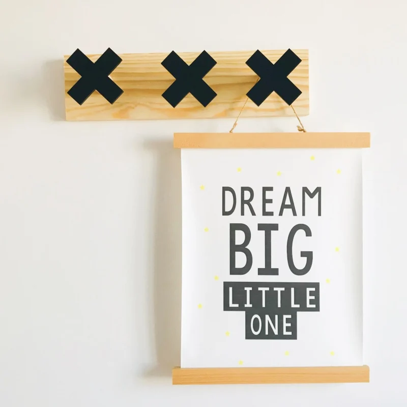 

Creative Cute Home Wall Decoration Wooden Hook Children's Room Storage Rack Nordic Style Plant Animal Ice Cream Pattern