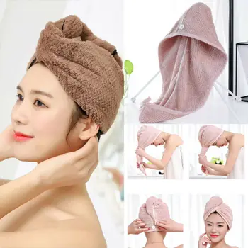 

Hair Quick Drying Dryer Towel Bath Wrap Hat Fast Dry Cap Turban Magic Microfiber Quick-dry Towel