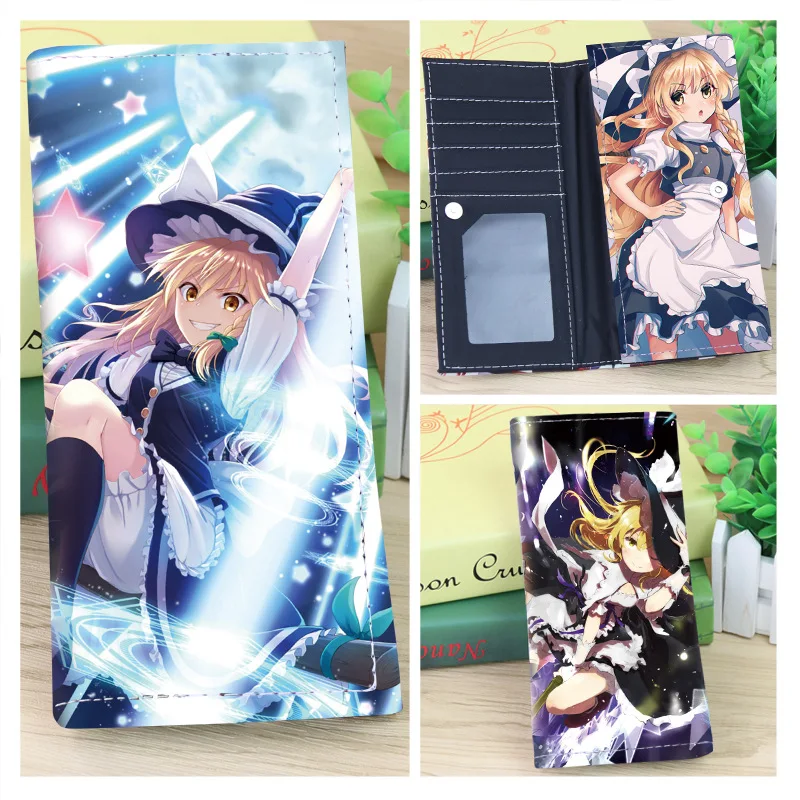 TouHou Project 1 Токийский вурдалак Sword Art Online one piece DATE A LIVE аниме принт из искусственной кожи креативный мультяшный Длинный кошелек для монет держатель для карт кошелек - Цвет: TouHou Project 1