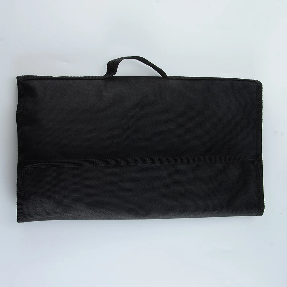 DAMASK 12 шт. сумка для кухонных ножей прочная черная холщовая рулонная сумка с 12 карманами для кухонных инструментов нож шеф-повара портативный нож держатель