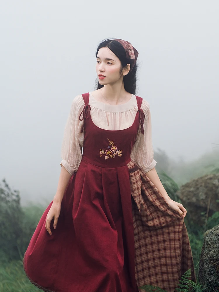 2020 Spring Autumn Women Pastoral Style Retro