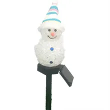 Светодиодный светильник для газона, энергосберегающий светильник на солнечной батарее, Рождественский Снеговик, садовый светильник, украшение сада, открытый водонепроницаемый