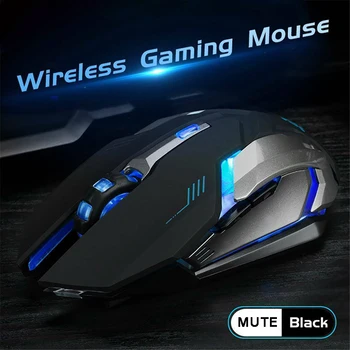 

New Arrival 1pc X7 LED USB Wireless Rechargeable Gaming Mouse Arc Touch Optical Backlight Mice for Computer Accessories