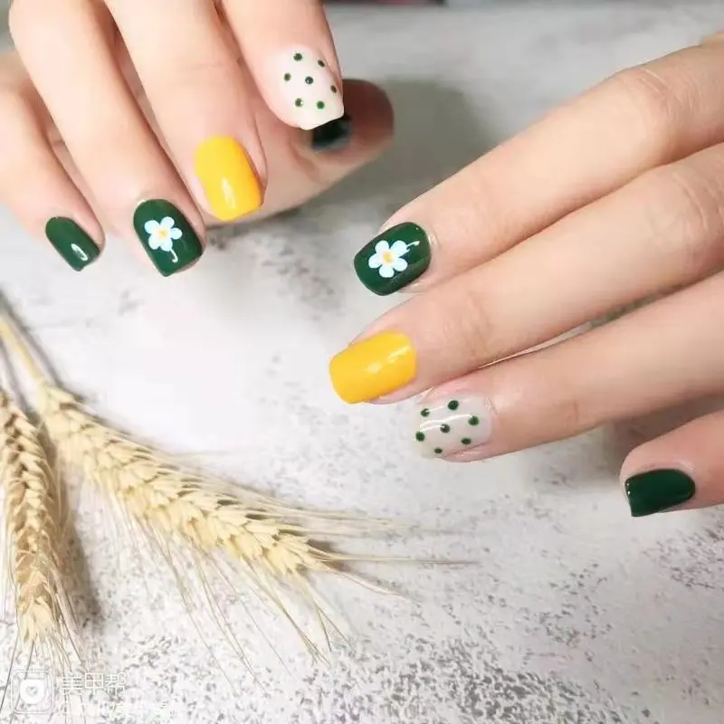 

Nail Decal and Sticker Simple Summer Slider for Manicure Nail Art Watermark Tips 24 Pcs