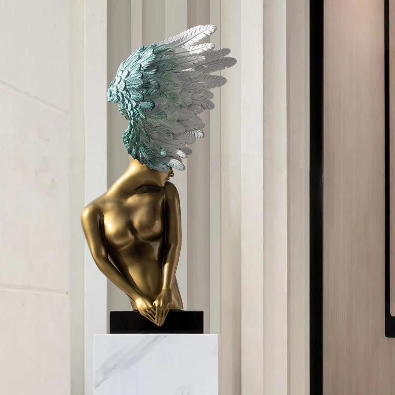 Home Decoration Accessories Home Decor Luxury Statue Statue Light Ornaments Home