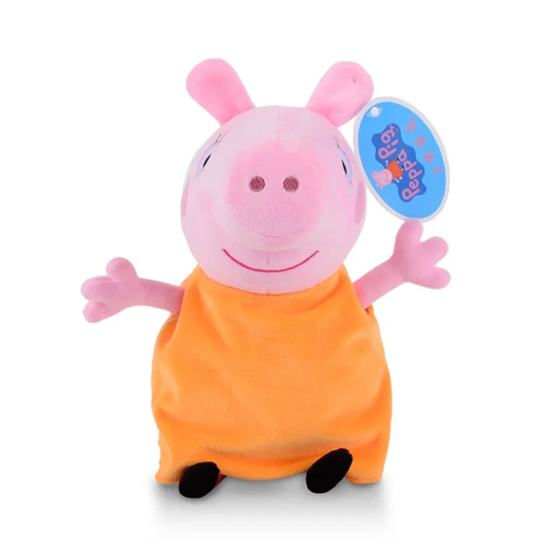 19 см Peppa Pig плюшевые мягкие игрушки Пегги Джордж и свинья мама папа Аниме Фигурка Модель Детская кукла подарок на день рождения для детей