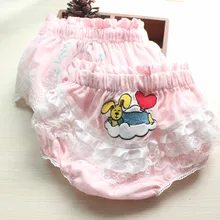 Штаны для маленьких девочек; изящная вышивка; стиль принцессы; маленькие шорты; кружевные короткие штаны из чистого хлопка для малышей