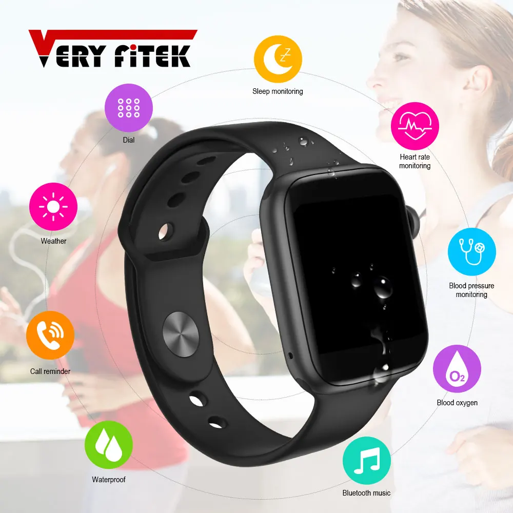 Skup VERYFiTEK wybierz odpowiedź zadzwoń inteligentny Monitor aktywności fizycznej w zegarku IP67 pulsometr mężczyźni kobiety Smartwatch Iwo 8 pro do Rodrigo Reis