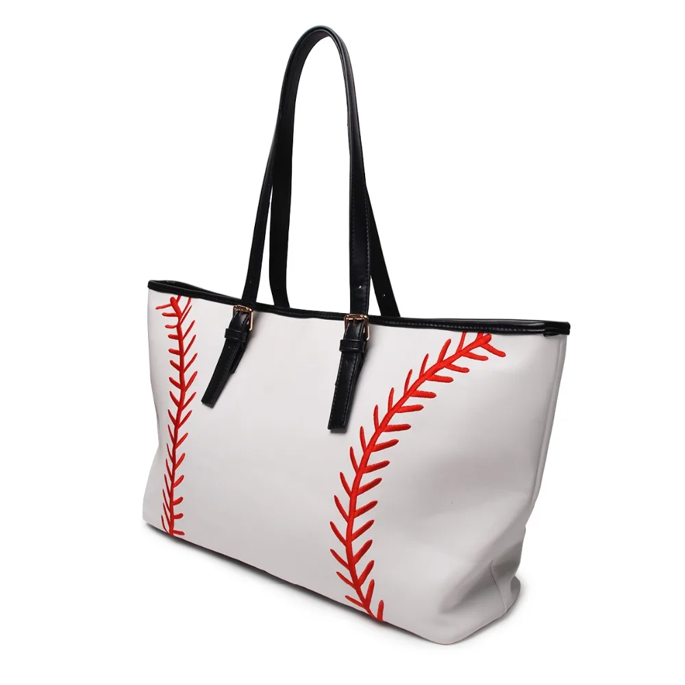 baseball PU tote bags  (8)