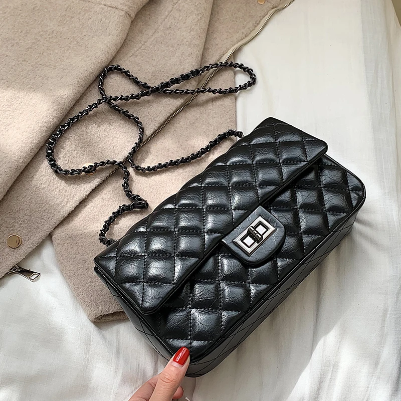 

winter Crossbody Bags For Women 2019 Luxury Handbags Women Bags Designer Famous Brand Ladies diamond lattice chain shoulder Bag
