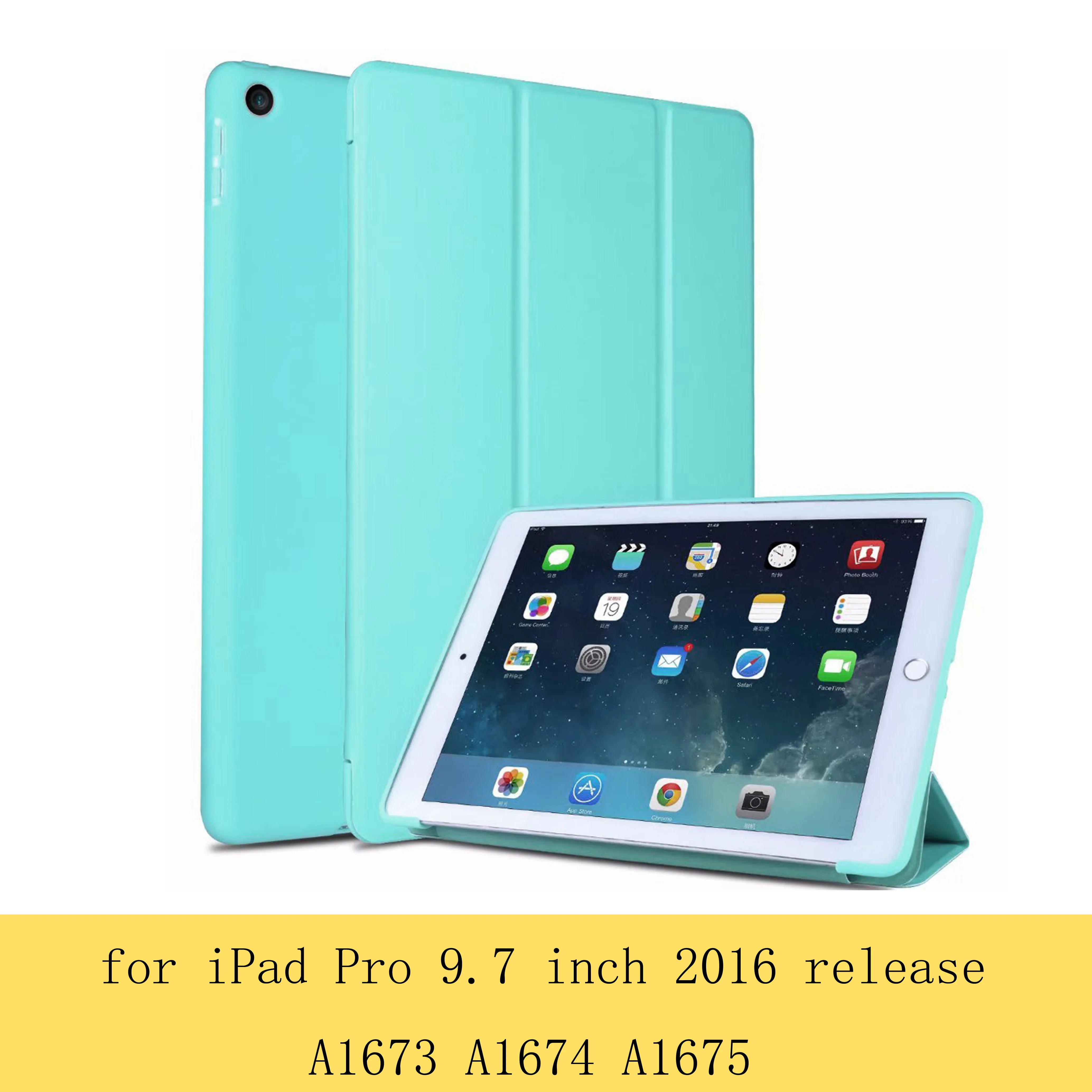 Чехол для ipad 9,7 дюймов 6th 'Pro 9,7 'для ipad 2 3 4: A1822A1954'A1673'A1396 сотовой сеткой из мягкой оболочки Smart sleep из искусственной кожи - Цвет: Pro 9.7  Green