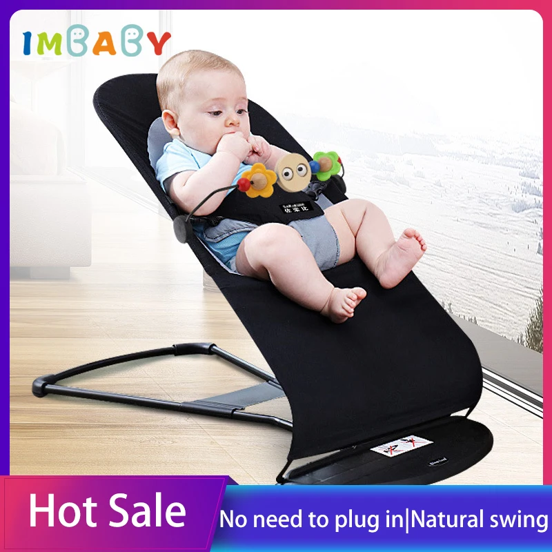 IMBABY кресло-качалка складная кровать для младенцев одноцветная шезлонг
