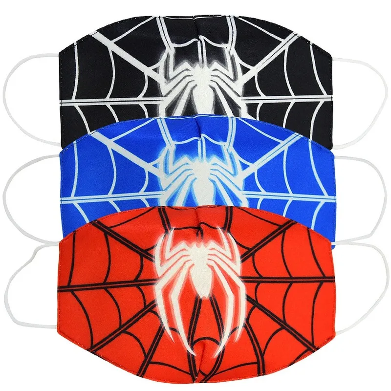 

Boys Outdoor Anti Pollution Kids Spiderman Pattern Cartoon Mask Protective Face Masks Warm Anti Dust Motorcycle Masks