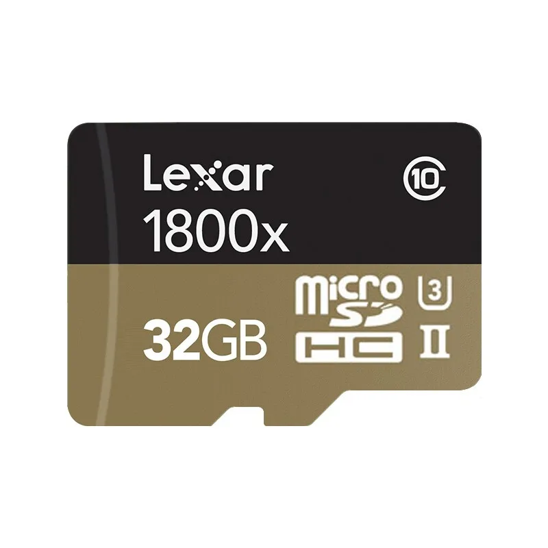 Lexar Профессиональный 1800x TF карты UHS-II Micro SD Card 64 Гб оперативной памяти, 32 Гб встроенной памяти до 270 МБ/с. U3 Class10 слот для карт памяти, флеш-карта - Емкость: 32GB