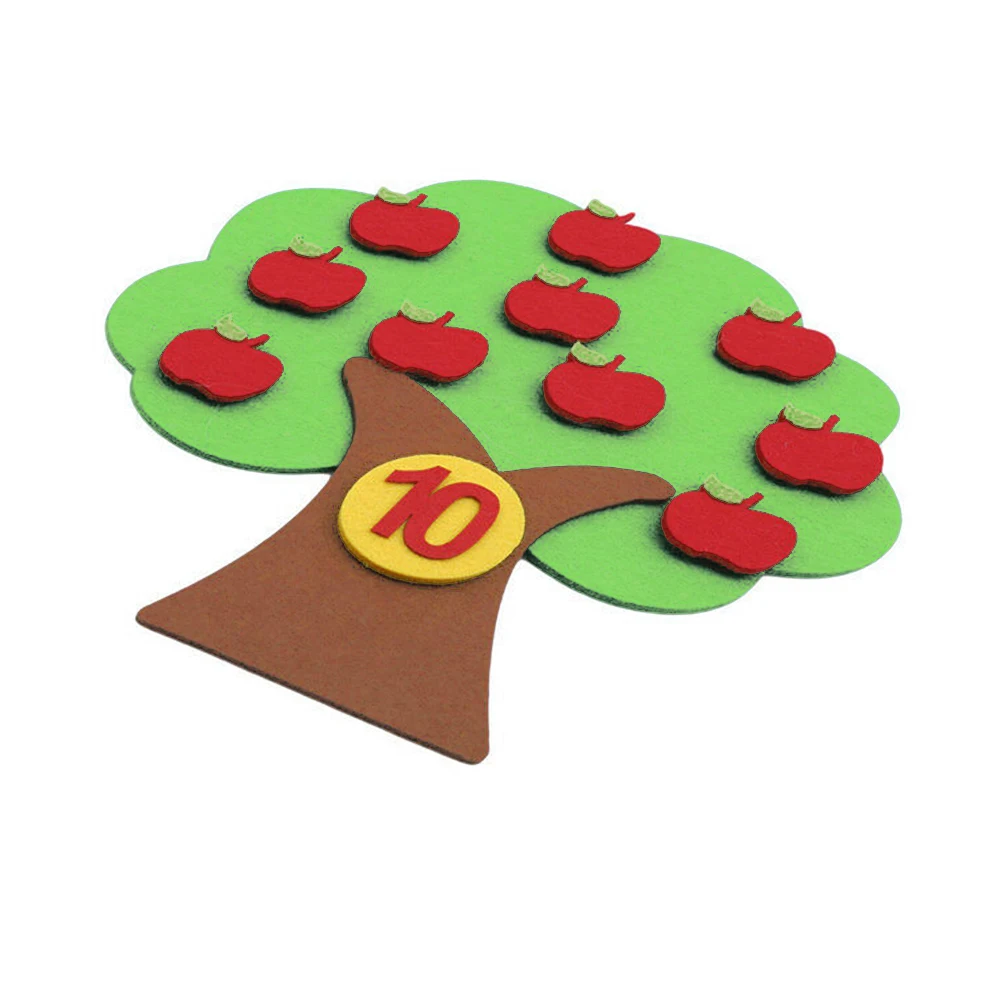 Diy Weave cloth Early Learning Education Toys Teaching Aids Apple Trees Math Toys Teaching Kindergarten Manual Kids Math Toys