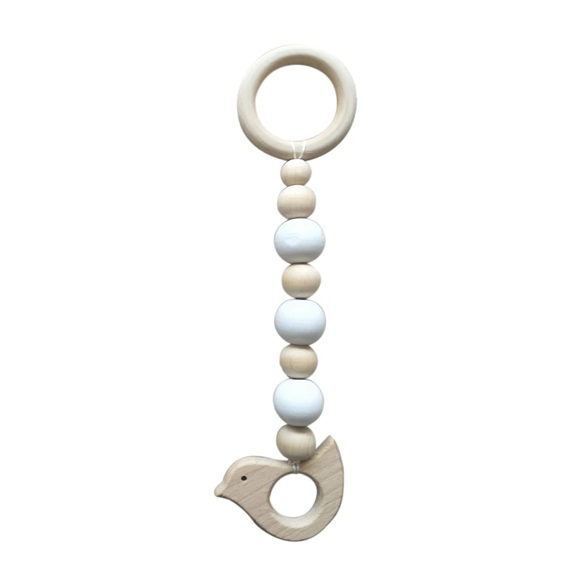 3 шт. деревянное кольцо, детский Прорезыватель для зубов, для занятий спортом, для спортзала, бусины, подвеска в виде животного, детские игрушки-погремушки, защитные сенсорные игрушки, подарки