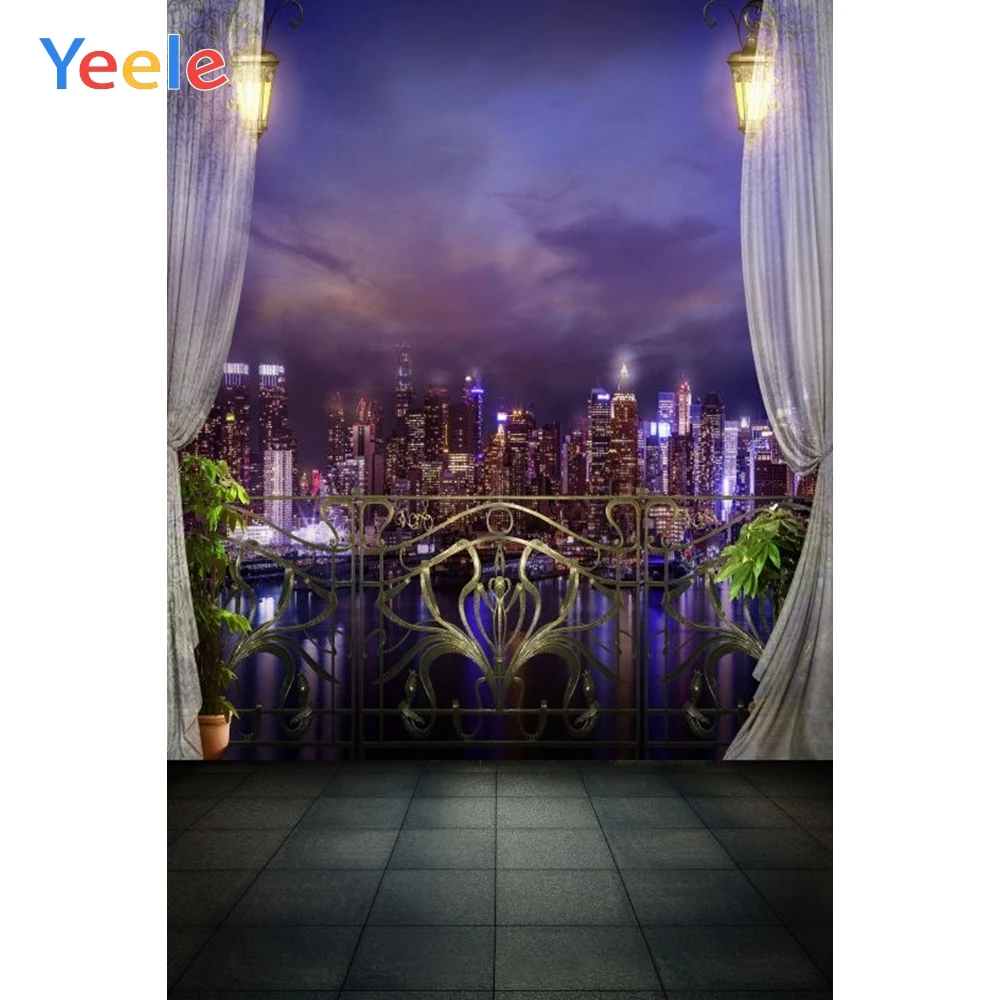 

Curtain Interior City Night Scene Portrait Photography Backdrops Photographic Background Backdrop Backgrounds For Photo Studio