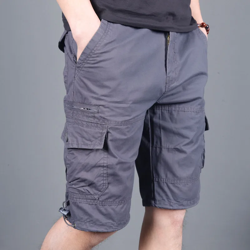 Men's Shorts Summer Military Beach Shorts Tactical Trousers Cargo Multi Pocket Shorts Loose Climbing Trekking Trousers