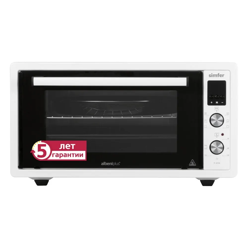 Мини-печь Simfer M4558 серия Albeni Plus Comfort 6 режимов утапливаемые ручки конвекция гриль |