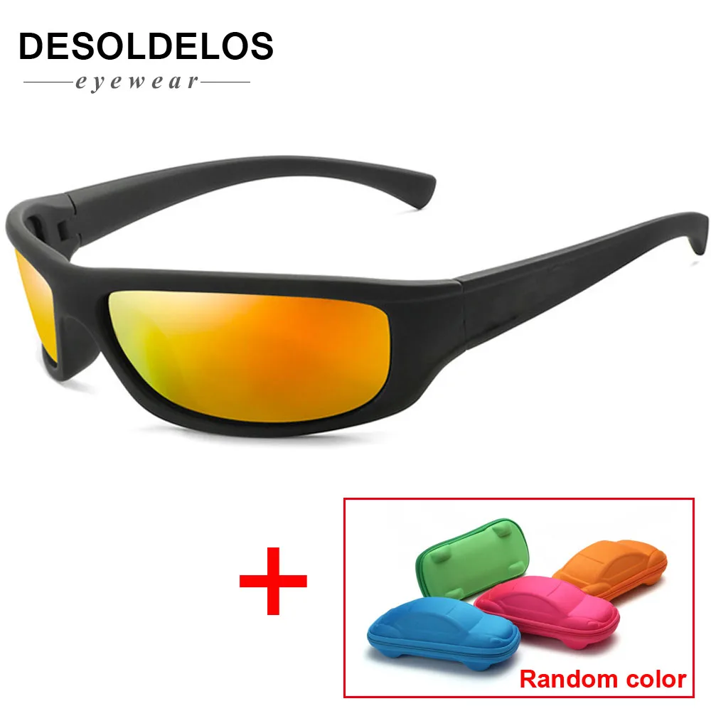 R01 red lens Новинка, поляризованные солнцезащитные очки, мужские, UV400, антибликовые, солнцезащитные очки, черная оправа из поликарбоната, для улицы, спортивные очки, De Sol Gafas с коробкой - Цвет линз: R01 red lens