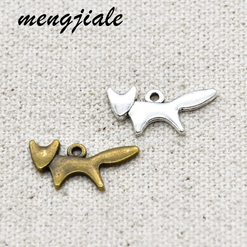 

30pcs Stylish Simplicity Two Color Fox Charms Alloy Metal Animals Pendants for DIY Jewelry Accessories Making 20*10mm