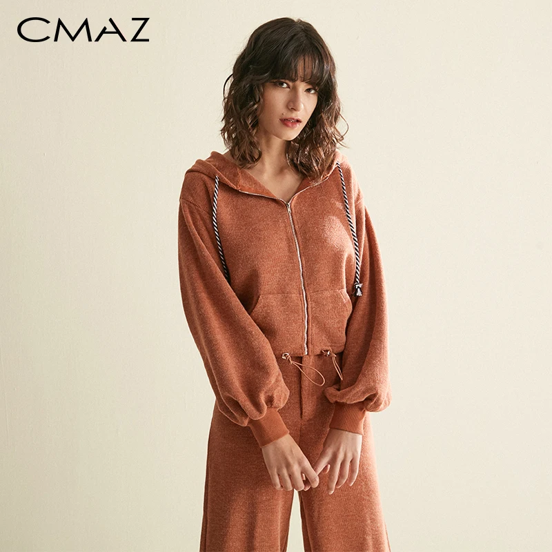 CMAZ 2019 Женский осенний комплект новая корейская версия Широкий короткий свитер