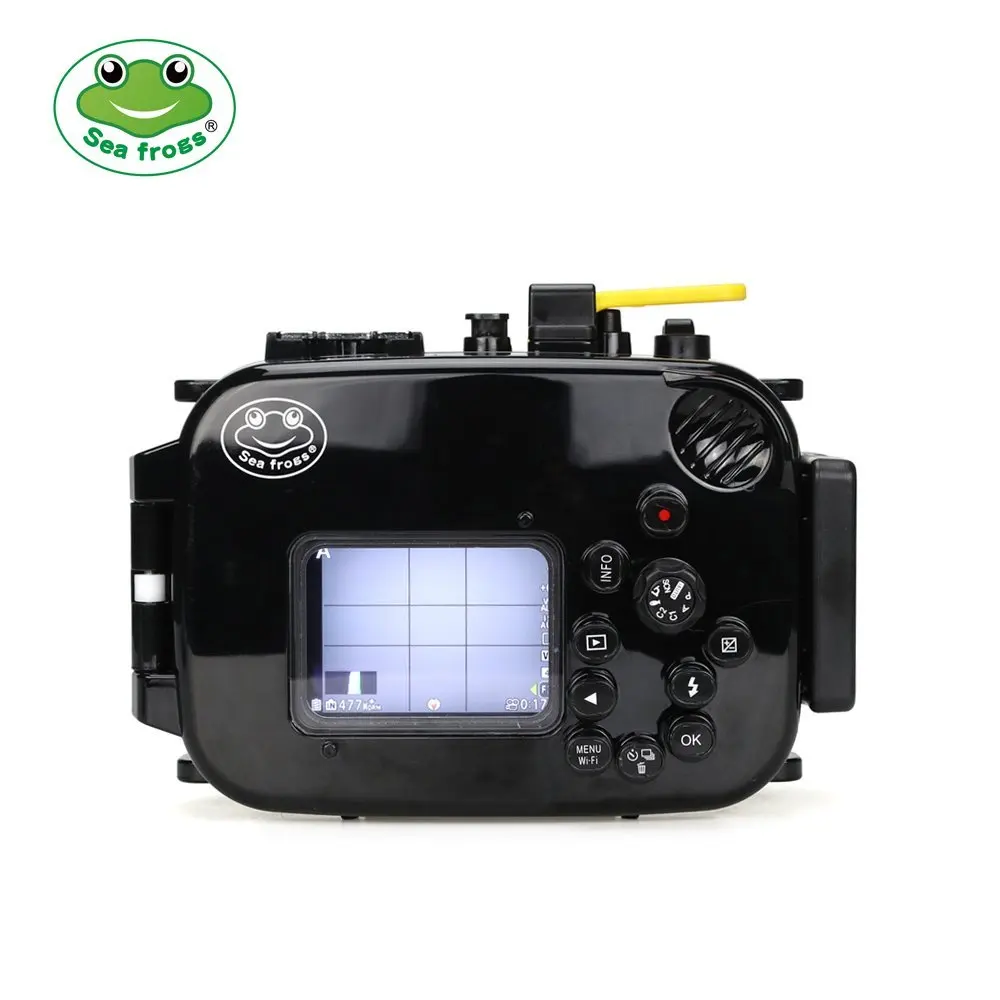 SeaFrogs TG4 60m/195ft Underwater Diving Waterproof Housing Camera Case for Olympus TG-4 Waterproof Camera Bags with Red Filter