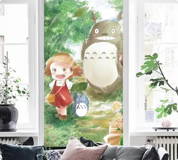 

[Self-Adhesive] 3D My Neighbor Totoro 256 Japan Anime Wall Paper mural Wall Print Decal Wall Murals Belly