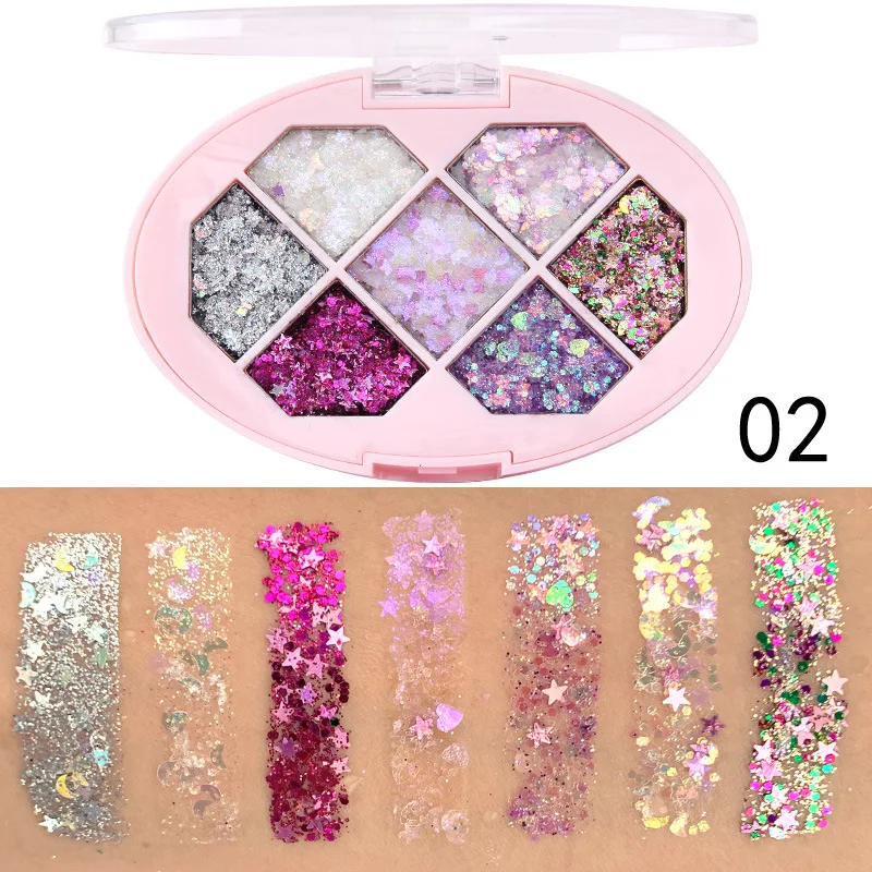 eyeshadow Glitter Shimmer Face Jewels Pigment Body Face Eye Glitter Sequin Gel Cream Eye Shiny Skinface Sequin Body Glitter 6