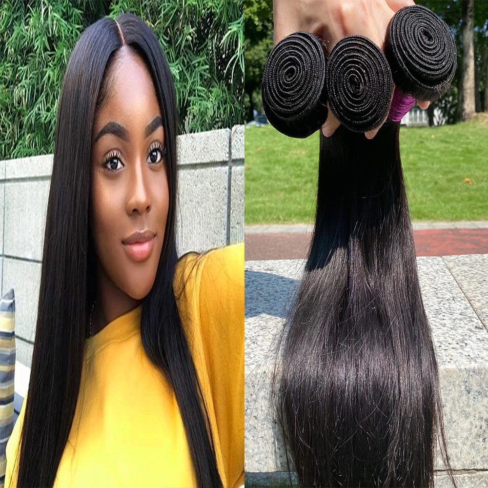

Paruks Brazilian Straight Hair Weave Bundles Long Natural Color 100% Human Hair Bundle Raw Virgin Remy Hair Extensions Wholesale